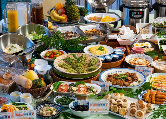 朝食バイキング一例