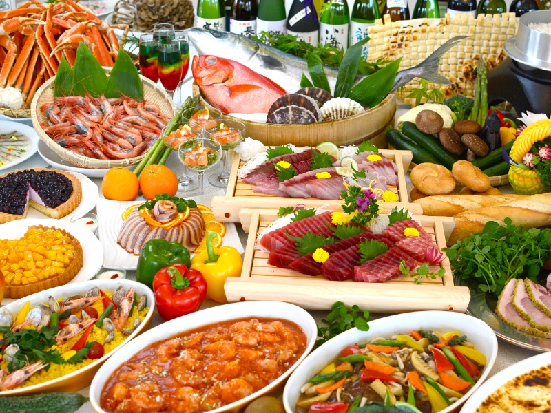 夕食バイキング一例