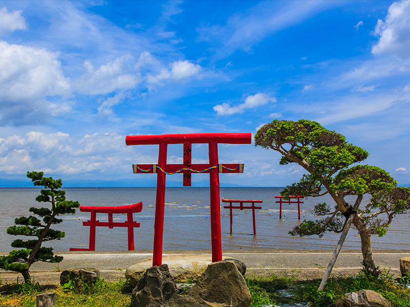 大魚神社の海中鳥居