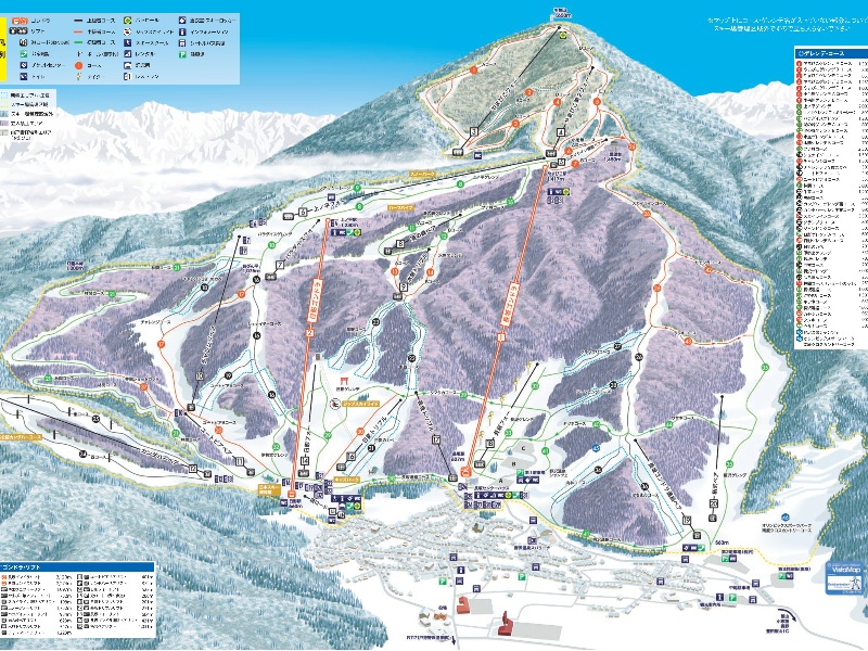野沢温泉ゲレンデマップ（イメージ）